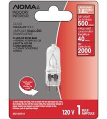 Sailstar dimmable g9 led bulb 4000k natural daylight, t4 g9 4w replacement for 40 watts halogen, ceramic bi pin base, 120v 400 lumen 360°beam angle, g9 light bulbs for chandelier, pack of 6. Noma 40w G9 Halogen Bulb Canadian Tire