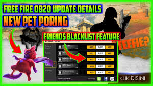 Free fire ob22 update full details: Free Fire Ob 20 Update Update Free Fire 2020