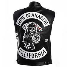 Sons Of Anarchy Samcro Motorcycle Leather Vest Distressed Leather Jackets Distressed Leather Jacket Mens In Usa Uk Canada Germany France New York Los Distressed Leather Jacket Leather Jacket Men Celebrity Jackets