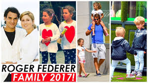 Federer's kids give dad competition with the attention Roger Federer Family Wife Mirka Federer Cute Daughters Sons Of Tennis Legend Roger Federer Youtube