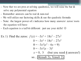 The following system of equations can be used to find the roots of the equationx3 + 72 = 5x2 + 18x.y = x3 + 72y = 5x2 + 18xgraph this system of equations on the graphing calculator.how many intersection points can you. Solving Polynomial Equations Worksheet Answers Promotiontablecovers