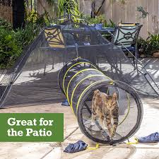 Designed to complement your home and suit your feline's fancy, our catios provide peace of mind. Buy Outback Jack Outdoor Cat Enclosures For Indoor Cats Portable Cat Tent Outdoor Cat Tent Cat Tunnel And Playhouse Play Tents For Cats And Small Animals Outdoor Cat House And Outside Cat