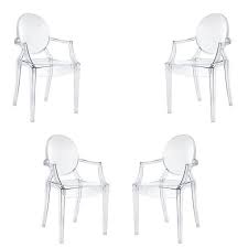 Acrylic chairs which give your dining room a unique modern vibe. Ghost Side Chair Clear Acrylic Dining Chair Set Of 4 Walmart Canada