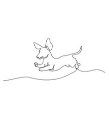 White may sometimes appear on the chest, feet, tail or stomach. Dachshund Draw Vector Images Over 1 700