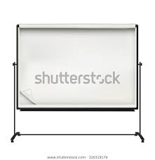 Large Flip Chart Board Over White Stock Vector Royalty Free