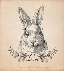 Bunny Love Printable Art Instant Download Nursery Art Wall Etsy Rabbit Illustration Vintage Illustration Bunny Art