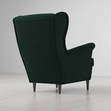 Strandmon armchair, djuparp dark green you can really loosen up and relax in comfort because the high back on this chair provides extra support for following the success of kmart's blue velvet chair, ikea's customers are in for a treat. Strandmon Armchair Djuparp Dark Green Ikea