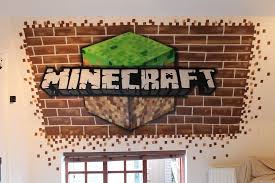 Minecraft Bedroom Mural Graff Workshop Wallpaper Walls Bedroom Minecraft Wallpaper Minecraft Bedroom