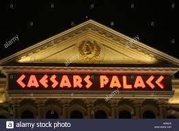 Caesars Palace Sign In Las Vegas At Night Time Stock Photo Caesars Palace Night Time Stock Photos