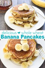 Perfect Whole Wheat Banana Pancakes Scrumptious And Wholesome These Pancakes Are Light And Fluffy With Banana Pancakes Banana Recipes Banana Pancakes Recipe