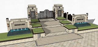 Sketchup 3d Models Architecture Concept Sketchup Models See More About Sketchup 3d Models 3d Model Architecture Landscape Design Plans Entrance Gates Design