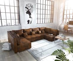 Couch Panama Braun Wohnlandschaft Modular