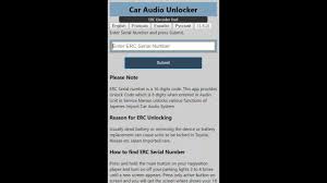 With the software you can download burn activate and use in your car radio to unlock the system. Erc Car Audio Navi Unlocker Decoder De Enze Android Aplicaciones Appagg