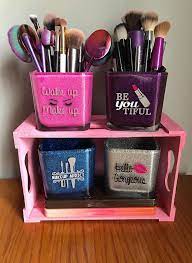 This Listing Is For One Makeup Brush Holder With Desired Glitter Color And Saying Perfect Gift For Any Diy Makeup Brush Diy Makeup Brush Holder Makeup Holder