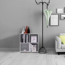 Check spelling or type a new query. 2 Tier Wooden Bookcase 4 Cubes White Rack For Office Woltu Eu