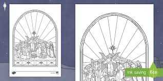 Try putting the finished pictures up on display, or send them home for the parents. Nativity Stained Glass Window Worksheet Worksheet