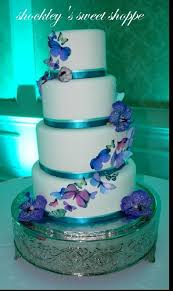Beautiful Purple And Teal Wedding Cake With Butterfly Accents Butterfly Wedding Cake Cake Teal Wedding Cake
