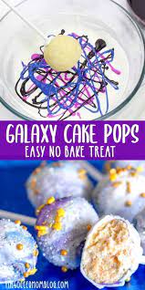 Galaxy Cake Pops Easy No Bake Treat Recipe In 2020 Dessert Recipes Easy Galaxy Cake Fall Baking Recipes
