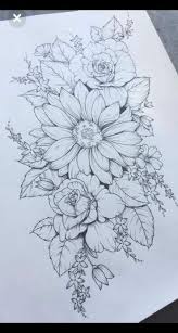 34 Ideas Flowers Drawing Pattern Flora Tattoos Girl Tattoos Hip Tattoo