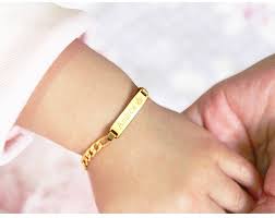 Personalized Gold And Pearl Baby Bracelet Initial Etsy Baby Bracelet Gold Baby Girl Bracelet Baby Bracelet