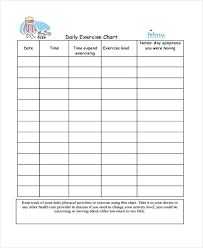 Exercise Chart Templates 9 Free Sample Example Format