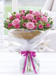 Dreamstime is the world`s largest stock photography community. Happy Birthday Pink Lisianthus Rose Hand Tied Daisy Chain Flowers