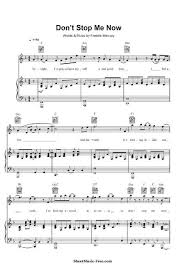Don T Stop Me Now Sheet Music Queen Sheet Music Piano Sheet Music Music