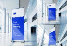 Download this cinema hall rollup banner psd mockup at absolutely free of cost. Free Roll Up Vinyl Banner Mockup Psd Set Good Mockups