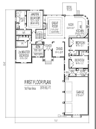 3500 Sf 4 Bedroom Single Story Home Plan 3 Bath Basement Garage 3 Car Chicago Peoria Springf Single Level House Plans Bedroom House Plans One Level House Plans