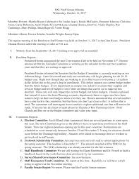 HSU Staff Senate Minutes Wednesday, October 11, 2017 Members Present:  Martha Bryant (Alternative for Jordan Argo), Randy McCaule
