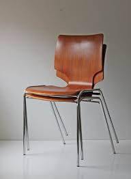 Reserved Pair Of Modern Bentwood Teak And Chrome Stacking Etsy Curved Chair Chair Bentwood Chairs