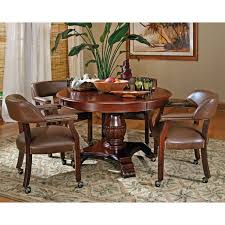 Medium sized cushions with padded arms and durable chrome frame. Steve Silver Tournament Arm Chairs With Casters Cherry Set Of 2 Walmart Com Walmart Com