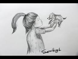 How To Draw Kids With Dog Step By Step Youtube Drawing For Kids Drawings Pictures To Draw