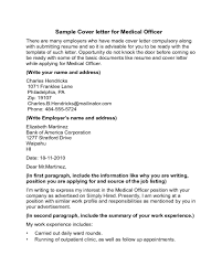 A cover letter serves as a formal introduction to your resume, and allows you to expand on various aspects of your work history. Medical Officer Cover Letter Sample Edit Fill Sign Online Handypdf