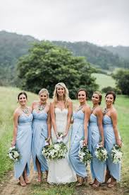 Destination Spring Wedding In Shades Of Blue Summer Bridesmaid Dresses Bridesmaid Summer Bridesmaids
