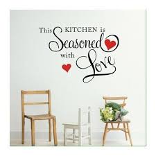 Cushion Melon On Instagram Just In This Kitchen Is Seasoned With Love Price Sr 50 ورق جدران Kitchen Wall Decals Childrens Wall Decor Wall Quotes Decals