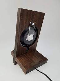 Wood wireless charger are an ideal choice for electric car owners. Charge Your Qi Charging Capable Phone Through Wood Custom Milled Solid Wood Phone Stand Made To Precisely Fit A Wood Phone Stand Phone Stand Desk Phone Holder