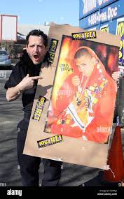 Randy Spears holds Chris Brown images to be shredded Shred Your Ex  pre-Valentine's Day Bash held at WBLI Studio. Radio Station Stock Photo -  Alamy