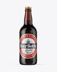 Download Amber Glass Bottle With Red Ale Mockup In Bottle Mockups On Yellow Images Object Mockups PSD Mockup Templates