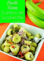 Approximately 70 percent of the population is white and about 30 percent is of african or mixed descent. Guineos En Escabeche Puerto Rican Green Banana Salad Great Thanksgiving Side Dish Idea Recipe Modernmami Boricua Recipes Traditional Puerto Rican Food Escabeche Recipe