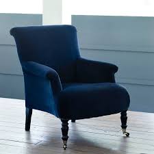 Finley Velvet Armchair Midnight Blue Velvet Armchair Blue Armchair Velvet Bedroom Chair