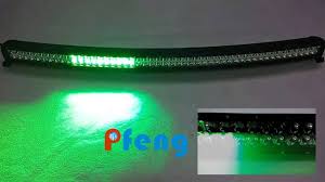 White And Green Strobe Led Light Bar Curved Youtube