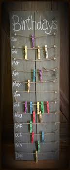 Birthday Calendar Board Wall Hanging With Colored Clothespins Hand Painted No Vinyl Birthday Calendar Board Diy Wall Hanging Crafts Calendar Board
