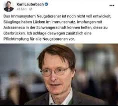 Lauterbach hat 1983 am dürener gymnasium am wirteltor sein abitur bestanden. Karl Lauterbach Das Immunsystem Neugeborener Ist Noch Nicht Voll Entwickelt Sauglinge Haben Lucken Im Immunschutz Impfungen Mit Astrazeneca In Der Schwangerschaft Konnen Helfen Diese Zu Uberbrucken Ich Schlage Deswegen Zusatzlich Eine Pflichtimpfung