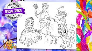 Here you can choose and then download or print free elena of avalor coloring pages for your children. Coloring Sofia Mateo Elena Twilight Sparkle Coloring Pages Coloring Book Youtube