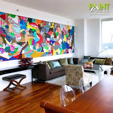 Such A Colorful And Fun Living Room Would You Like This Style Call Us 1 800 351 4820 And Book A Free Fun Living Room Painting Contractors Home Remodeling