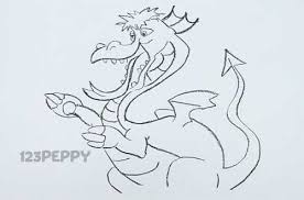How To Draw A Funny Dragon Drawings Funny Dragon Dragon Drawing