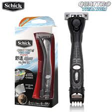 Shop schick quattro for women sensitive hypo allergenic. Original Schick Quattro Titanium Razor Set With Electric Hair Trimmer Best Shave And Trimmer For Man Buy Cheap In An Online Store With Delivery Price Comparison Specifications Photos And Customer Reviews