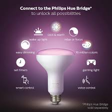 Philips Hue Single Premium Br30 Smart Bulb Downlight For 5 6 Inch Recessed Cans 16 Million Colors Hue Hub Required Works With Alexa Old Version Amazon Com