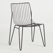 Metal Hairpin Amara Outdoor Stacking Chairs Set Of 2 Outdoor Stacking Chairs Metal Chairs Black Metal Chairs